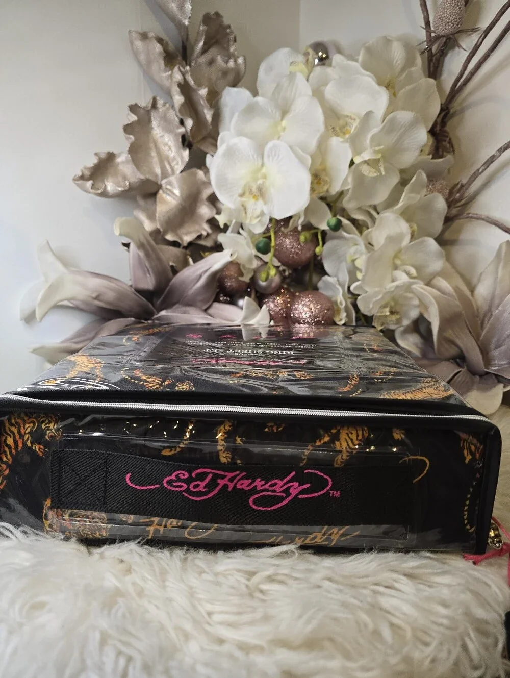 Ed Hardy 6piece King TIGER PRINT Sheet Set Brand new